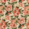 Rose - Coral & Peach,Pink Floral Upholstery Fabric 54 Inches"